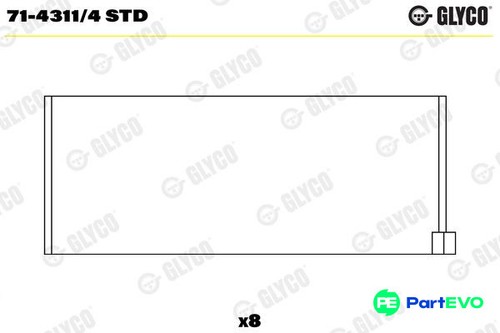 Glyco connecting rod bearing - rod,